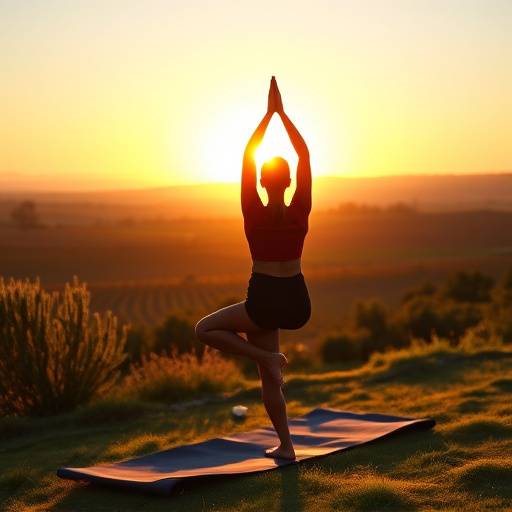 Cours de yoga en plein air au lever du soleil chez Harmonie Provenäale